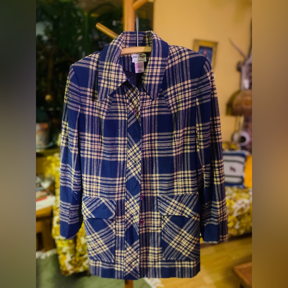 1950’s Pantman women’s plaid jacket. Never warn.